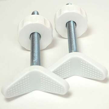 Baby Gate Guru Extra Long M10 (10mm) Stair Banister Adapter Y-Spindle Rods 2 Pack for Pressure Mount...