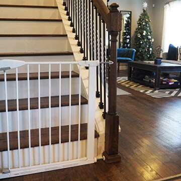 Baby Gate Guru Extra Long M10 (10mm) Stair Banister Adapter Y-Spindle Rods 2 Pack for Pressure Mounted Baby and Pet Safety Gates (10mm, White)