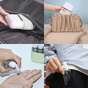 Urvoix Plastic Travel Bottles - Portable Leak Proof Empty Travel Size Containers with Silicone Sleeves for Toiletries Body Wash Liquid Cream(3 Pack)