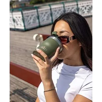Beast 10 oz Tumbler Stainless Steel Vacuum Insulated Coffee Ice Cup Double Wall Travel Flask (Army Green)