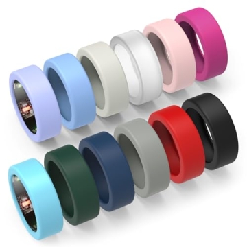 YWXTW [12 Pack Ring Cover for Oura Ring/Samsung Ring, Skin-Friendly Anti-Scratch Soft Silicone Prote...