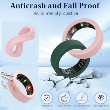 YWXTW [12 Pack Ring Cover for Oura Ring/Samsung Ring, Skin-Friendly Anti-Scratch Soft Silicone Protector Compatible with Oura Ring 3/4/Samsung Galaxy Ring for Men/Women, Group 1 S for 6/7/8/9/10