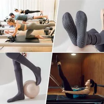 BISOUSOX Pilates Socks with Grips for Women