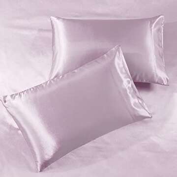 Satin Sheets Twin [3-Piece, Champagne Pink] Hotel Luxury Silky Bed Sheets - Extra Soft 1800 Microfib...