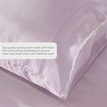Satin Sheets Twin [3-Piece, Champagne Pink] Hotel Luxury Silky Bed Sheets - Extra Soft 1800 Microfiber Sheet Set, Wrinkle, Fade, Stain Resistant - Deep Pocket Fitted Sheet, Flat Sheet, Pillow Cases