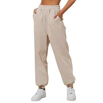 Yovela Women's Baggy High Waisted Sweatpants - Warm & Versatile Winter Fashion
