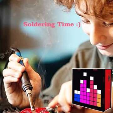 VIGURTIME DIY Music Spectrum Soldering Project Kit, Music Active Pickups with Cool Animation and Pix...