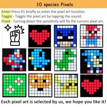 VIGURTIME DIY Music Spectrum Soldering Project Kit, Music Active Pickups with Cool Animation and Pixel Arts for Fun，8x8 RGB Display, Great STEAM Project Kit and Gift for Friends and Family