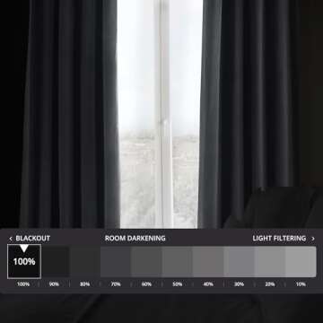 HPD Half Price Drapes Signature Velvet Thermal Blackout Curtains - Elegant & Functional 108 Inch Pan...