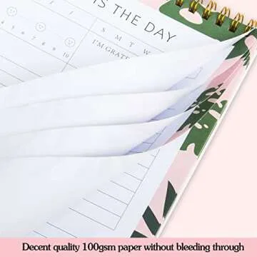 Daily TO DO List Notepad - Undated Day Planner Notepad Bohemin Aesthetic Design 52 Tear-Off Sheets TO-DO’S, Notes & Schedule - Includes TO BUY & Water Intake