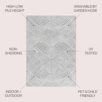 Stylish JONATHAN Y Geometric Indoor/Outdoor Area Rug - 8x10 ft