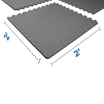 BalanceFrom EVA Foam Interlocking Exercise Mat 96 Sq Ft