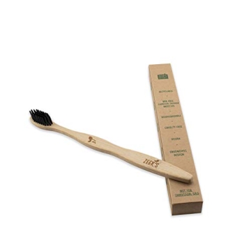 Eco-Friendly Bamboo Toothbrushes - Pack of 4 Charcoal Infused