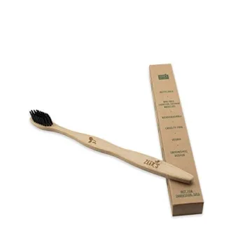 Eco-Friendly Bamboo Toothbrushes - Pack of 4 Charcoal Infused