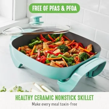 GreenLife 12" Electric Skillet - Nonstick & Versatile Cooking