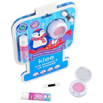 Luna Star Klee Eye Shadow and Lip Shimmer Hanukkah Gift Set for Kids and Tweens. Gentle and Non-Toxi...