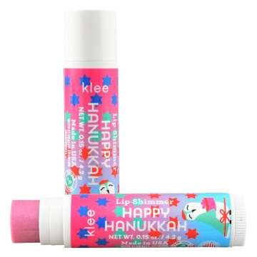 Luna Star Klee Eye Shadow and Lip Shimmer Hanukkah Gift Set for Kids and Tweens. Gentle and Non-Toxic. Made in USA. (Menorah Shimmer)