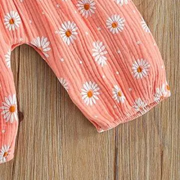 Sasaerucure Summer Baby Girl Floral Romper Outfit