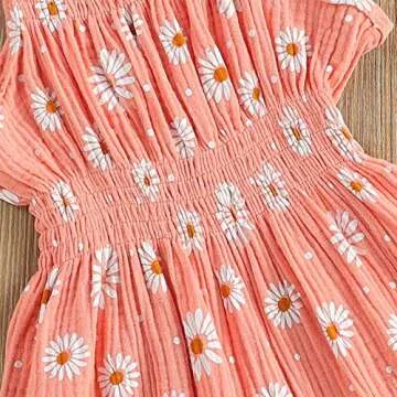 Sasaerucure Summer Baby Girl Floral Romper Outfit