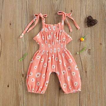 Sasaerucure Summer Baby Girl Floral Romper Outfit