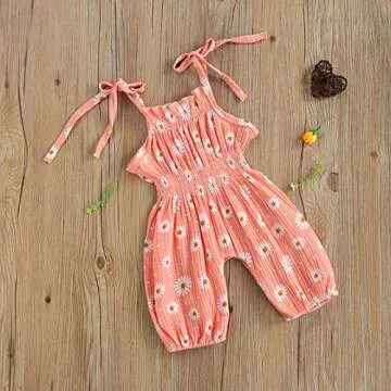 Sasaerucure Summer Baby Girl Floral Romper Outfit