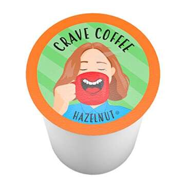 Crave Beverages Flavored Pods Compatible with 2 K-Cup Brewers, Hazelnut, 40 Count