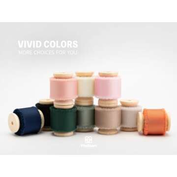 Vitalizart Silk Satin Ribbon 1 Inch x 15 Yard Rolls
