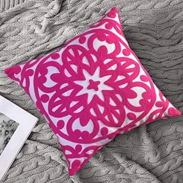 Alysheer Embroidered Decorative Throw Pillow Covers 18"