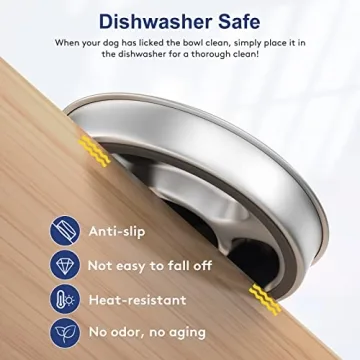 Stainless Steel Slow Feeder Dog Bowl for Fast Eaters by AIPERRO