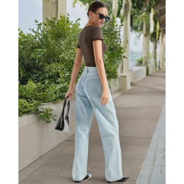 SUUKSESS Women Double Lined Soft Stretchy Crop Tee Y2K