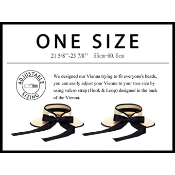 Pineapple&Star Vienna Visor Women's Summer Sun Straw Foldable Hat UPF 50+ (Black)