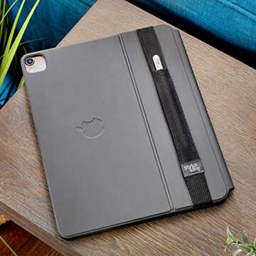 Stylus Sling Pencil Holder with USB Adapter Pocket for Apple Pencil (1st and 2nd Gen) - Compatible with iPad Pro 11/10.5/9.7 & iPad 6th Gen Cases, Black