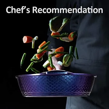 11" Nonstick Frying Pan with Lid - Stylish & Durable