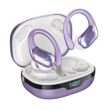 HAOYUYAN Wireless Earbuds Bluetooth 5.3 Headphones with 80H Playback, IPX7 Waterproof Over Ear Buds ...