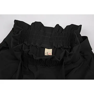 Stylish Cropped Paper Bag Pants with Pockets