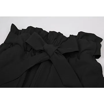 Stylish Cropped Paper Bag Pants with Pockets