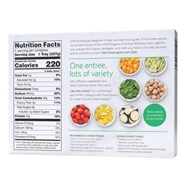 HMR Cheese and Basil Ravioli Entrée - Healthy & Delicious