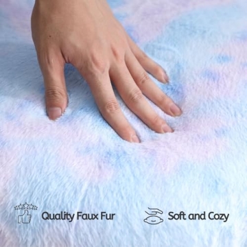 LukeAlon Kids Desk Chair with Faux Fur Heart Backrest