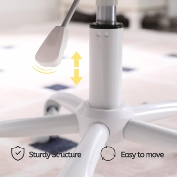 LukeAlon Kids Desk Chair with Faux Fur Heart Backrest