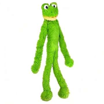 Multipet Swingin' Slevin Frog Extra Soft Plush Dog Toy