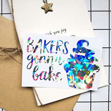 TECKWRAP Holographic Chrome Craft Vinyl Sheets, Diamond Pack