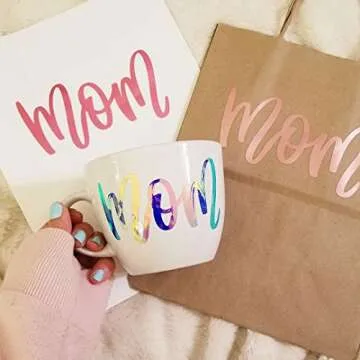 TECKWRAP Holographic Chrome Craft Vinyl Sheets, Diamond Pack