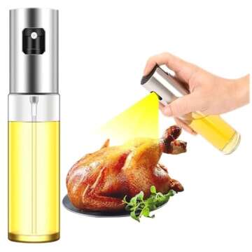 YUAKUOD Olive Oil Sprayer for Cooking, Mister Bottle for Air Fryer, Salad, BBQ, Kitchen Baking, Roasting