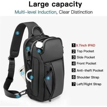 BANGE Waterproof Sling Bag for Men – Stylish Chest Bag