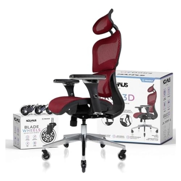 Nouhaus Ergo3D Ergonomic Office Chair with Adjustable Features for Ultimate Comfort