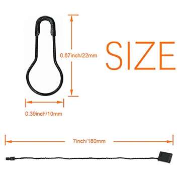 500Pcs Hang Tag Fasteners Black Nylon Snap Lock and 500Pcs 0.8 Inch Black Metal Ground Pins Clothes ...