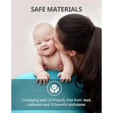 Trideer Yoga Ball Exercise Ball for Working Out, 5 Sizes Gym Ball, Birthing Ball for Pregnancy, Swiss Ball for Physical Therapy, Balance, Stability, Fitness, Office Ball Chair, Quick Pump Included