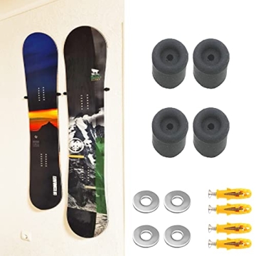 Ski/Snowboard Storage Rack - Wall Mount Organizer for 2 Snowboards - Easy Installation