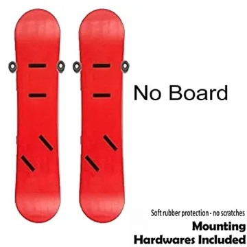 Ski Snowboard Storage Rack with Invisible Design to Hold 2 Boards