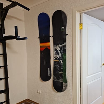 Ski Snowboard Storage Rack with Invisible Design to Hold 2 Boards